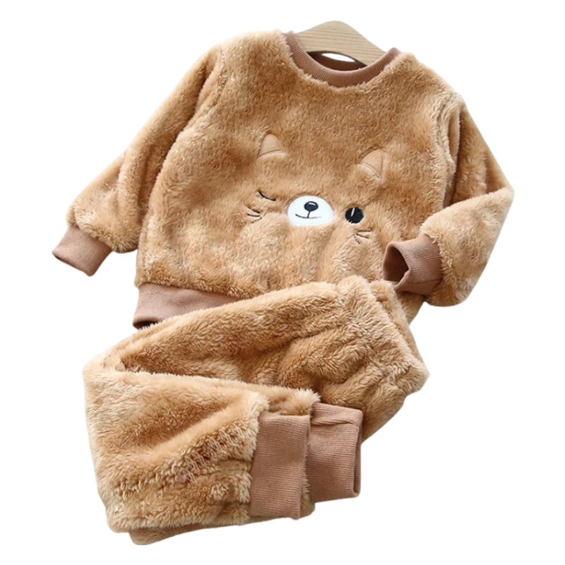 Pyjama Enfant Fille Doublé – Motif Chaton