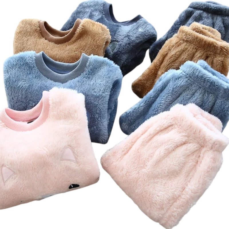 Pyjama Enfant Fille Doublé – Motif Chaton