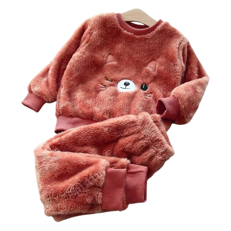 Pyjama Enfant Fille Doublé – Motif Chaton