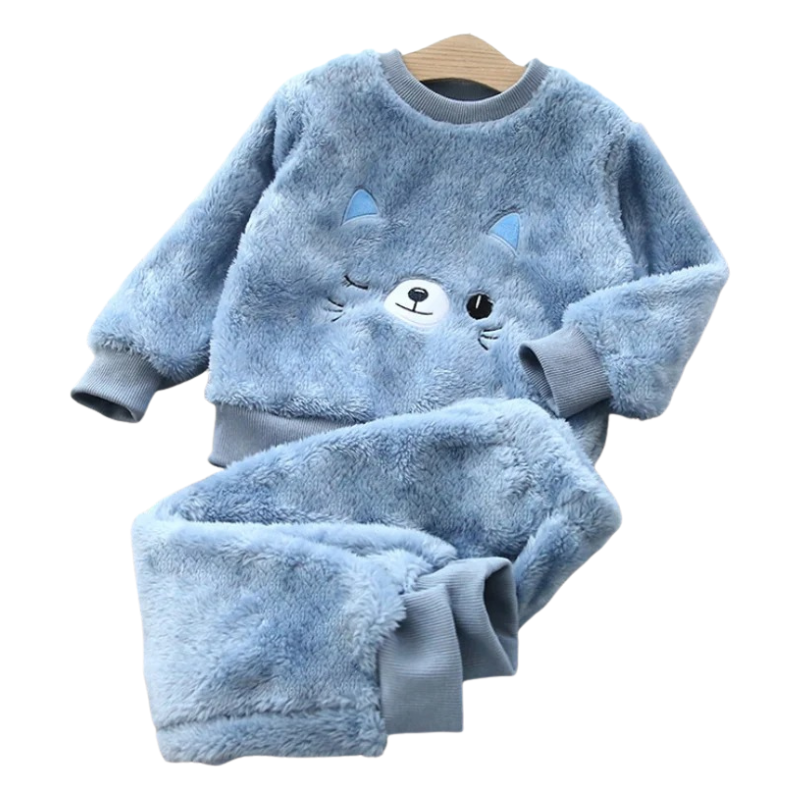 Pyjama Enfant Fille Doublé – Motif Chaton