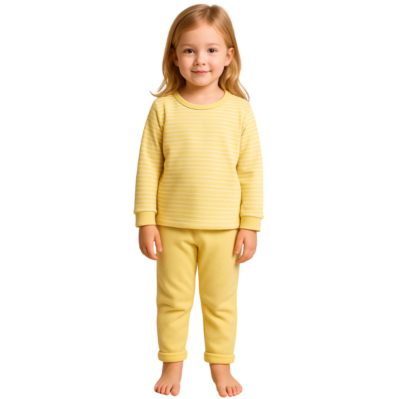 Pyjama Enfant Rayé Doublé en Peluche