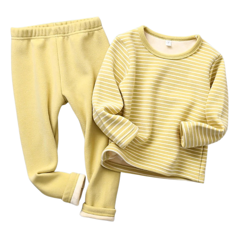 Pyjama Enfant Rayé Doublé en Peluche