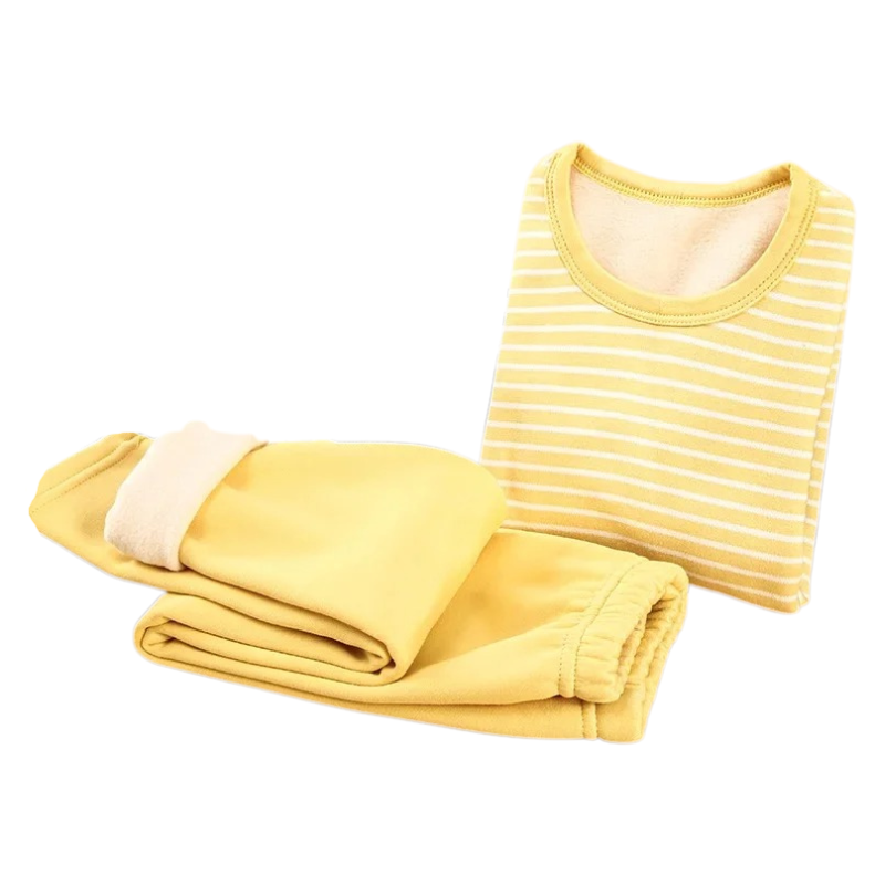 Pyjama Enfant Rayé Doublé en Peluche