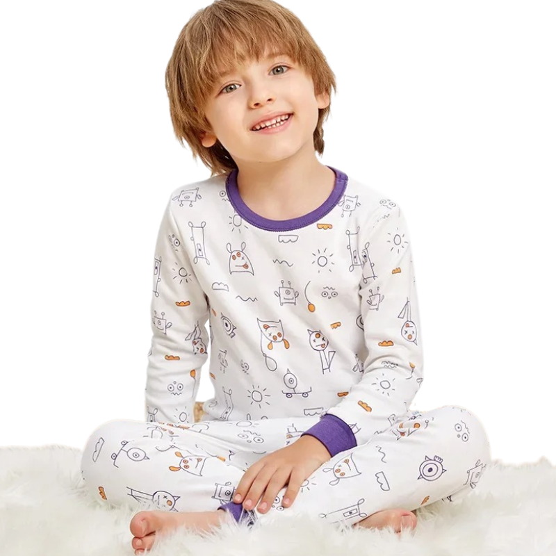 Pyjama Enfant à Manches Longues en Coton