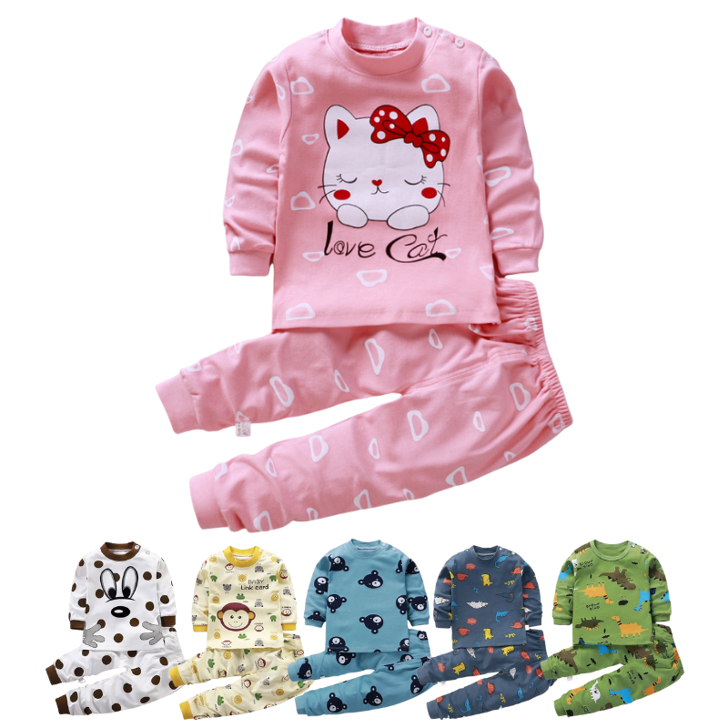 Pyjama Enfant à Manches Longues pour Bébés et Enfants