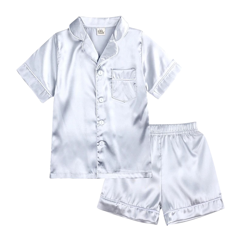 Pyjama Enfant en Satin – Ensemble 2 Pièces Été