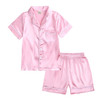 Pyjama Enfant en Satin – Ensemble 2 Pièces Été
