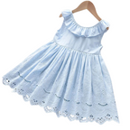 Robe Bleu Ciel pour Fille – Charme Décontracté pour les Fêtes d’Été