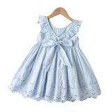 Robe Bleu Ciel pour Fille – Charme Décontracté pour les Fêtes d’Été