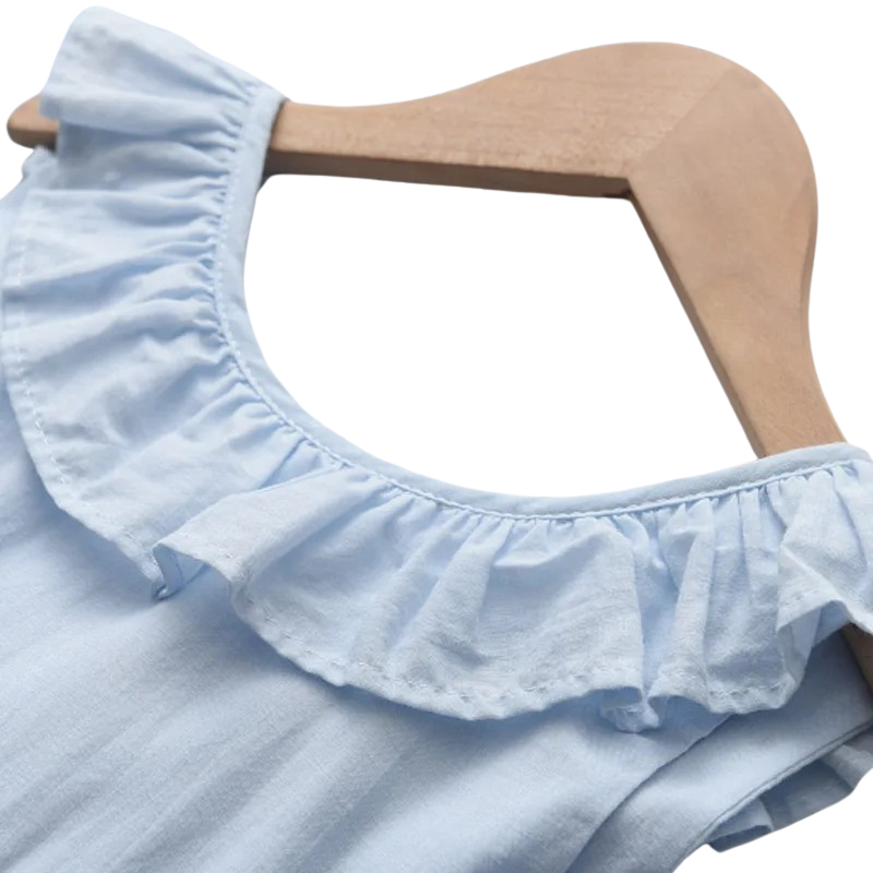 Robe Bleu Ciel pour Fille – Charme Décontracté pour les Fêtes d’Été
