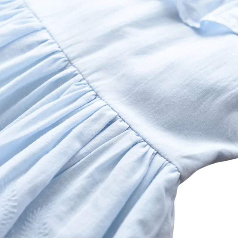 Robe Bleu Ciel pour Fille – Charme Décontracté pour les Fêtes d’Été