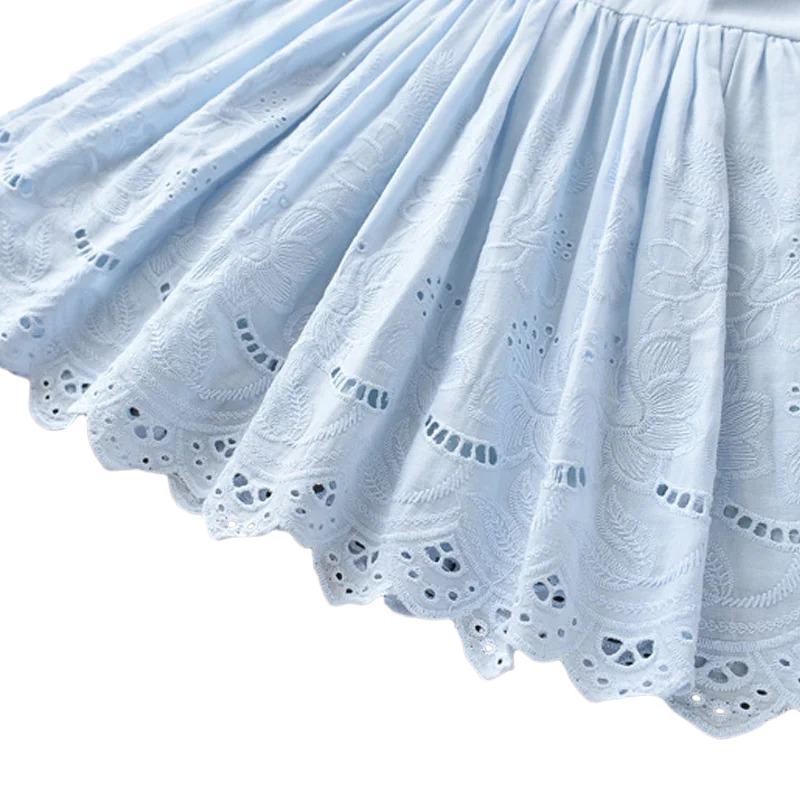 Robe Bleu Ciel pour Fille – Charme Décontracté pour les Fêtes d’Été