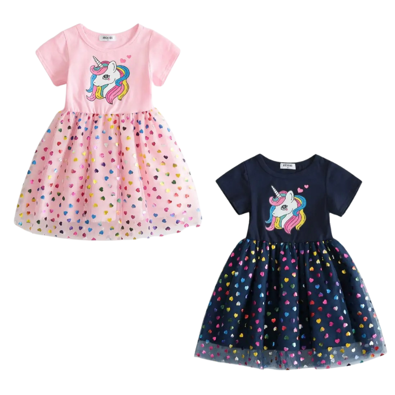 Robe Été Licorne pour Fille