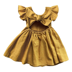 Robe Fille en Coton à Manches Volants – Été