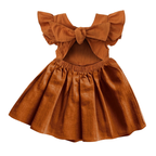 Robe Fille en Coton à Manches Volants – Été