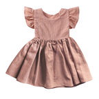 Robe Fille en Coton à Manches Volants – Été