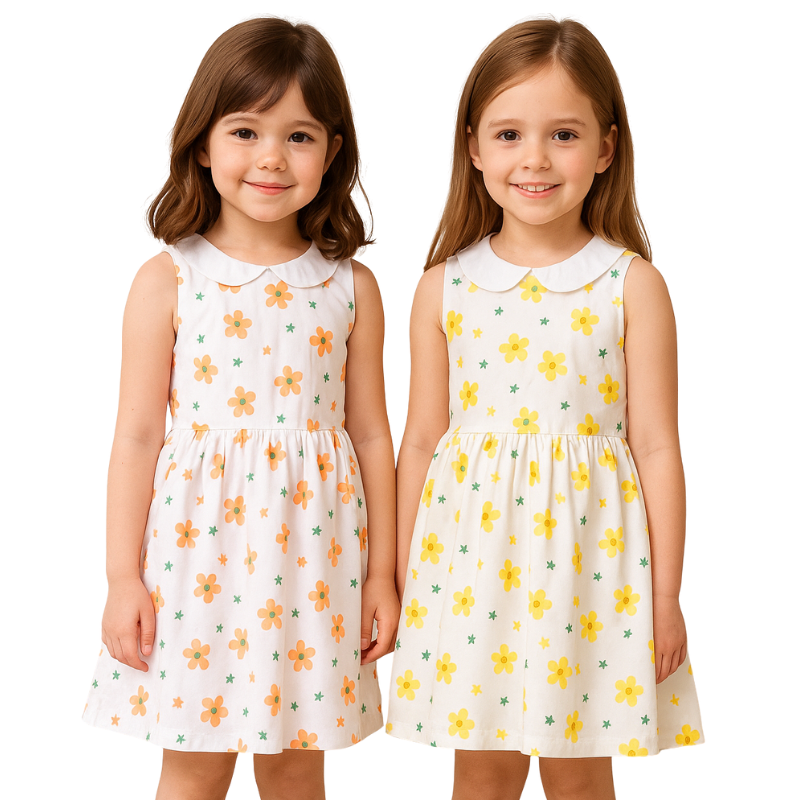 Robe Fleurie d'Été pour Fille