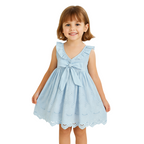 Robe Bleu Ciel pour Fille – Charme Décontracté pour les Fêtes d’Été