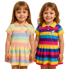 Robe d’Été Arc-en-Ciel pour Fille – Légère et Colorée