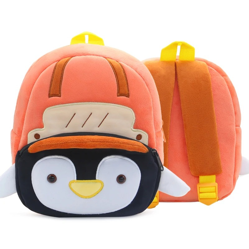 Sac à Dos D'école Pour Enfants Avec Animaux en Peluche