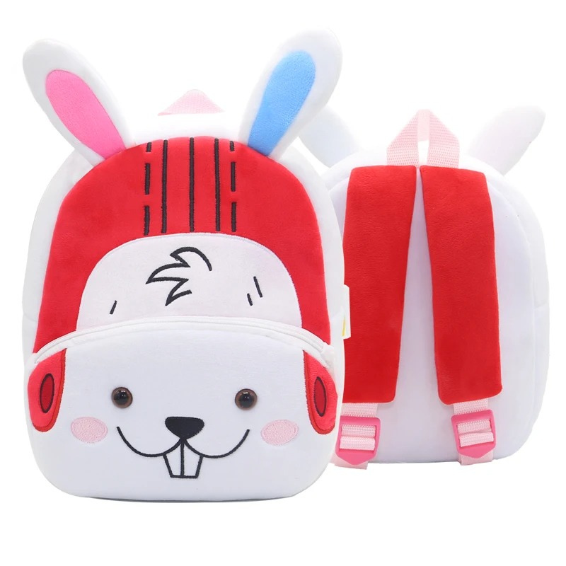 Sac à Dos D'école Pour Enfants Avec Animaux en Peluche