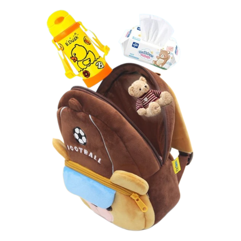 Sac à Dos D'école Pour Enfants Avec Animaux en Peluche