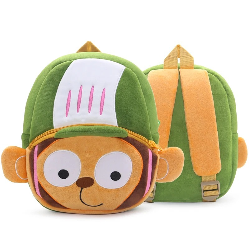 Sac à Dos D'école Pour Enfants Avec Animaux en Peluche