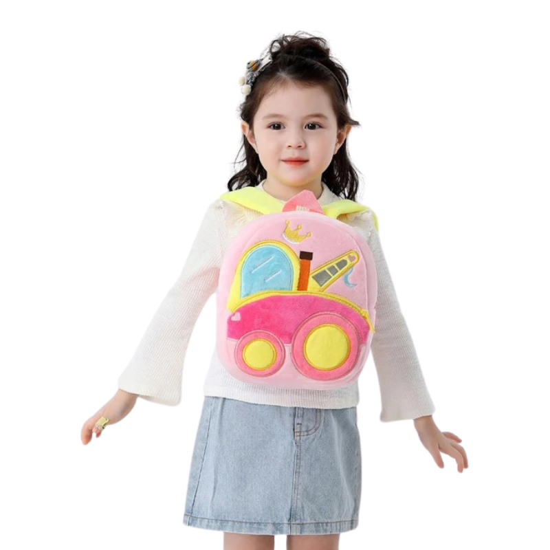Sac à Dos D'école Véhicule en Peluche