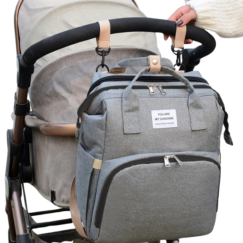 Sac à Langer Intelligent – Berceau Intégré, USB, Porte-Biberons & Matelas à Langer
