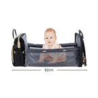 Sac à Langer Intelligent – Berceau Intégré, USB, Porte-Biberons & Matelas à Langer