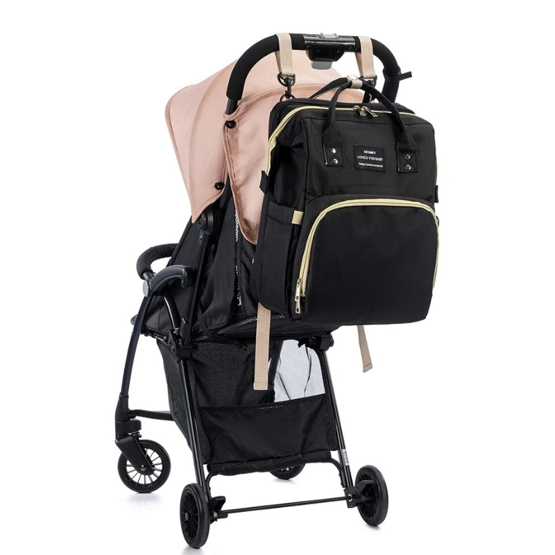 Sac à Langer Intelligent – Berceau Intégré, USB, Porte-Biberons & Matelas à Langer