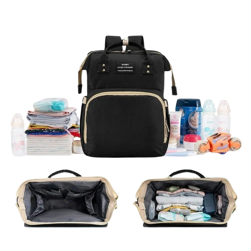 Sac à Langer Intelligent – Berceau Intégré, USB, Porte-Biberons & Matelas à Langer