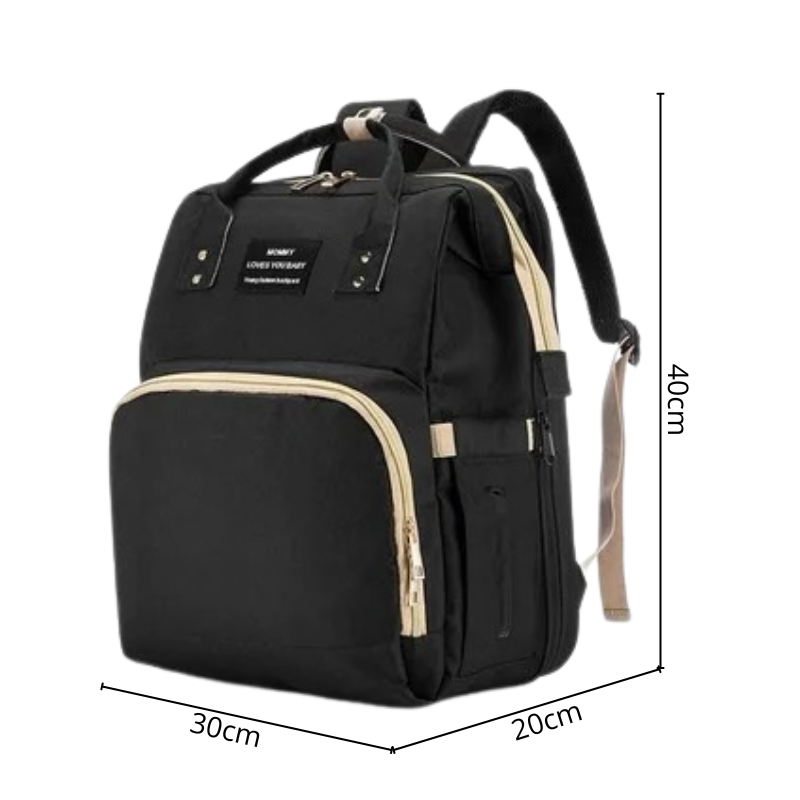 Sac à Langer Intelligent – Berceau Intégré, USB, Porte-Biberons & Matelas à Langer