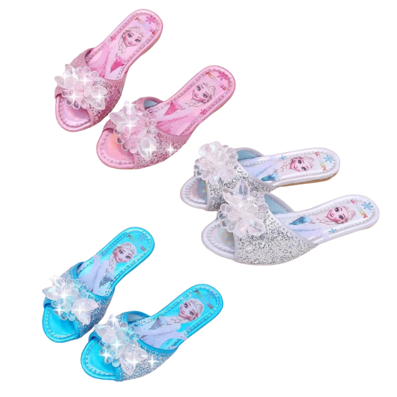 Sandales Plates Princesse des Glaces pour Enfant