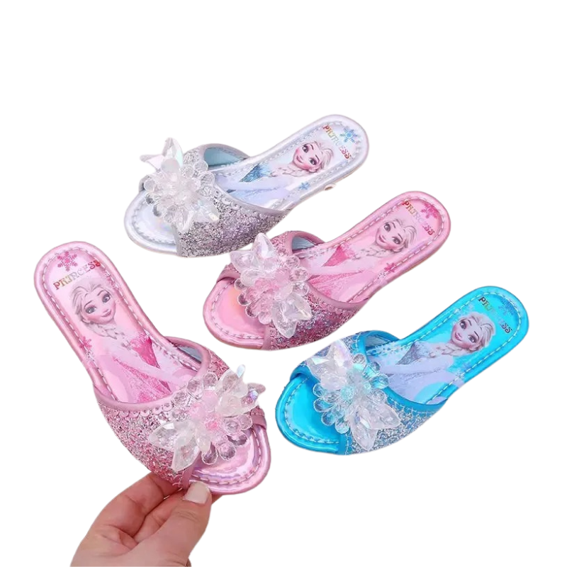 Sandales Plates Princesse des Glaces pour Enfant