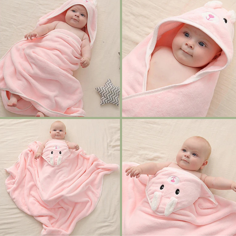 Serviette à Capuche Douce pour Nouveau-Né Bambino