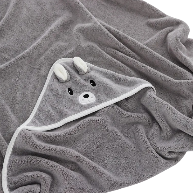 Serviette à Capuche Douce pour Nouveau-Né Bambino