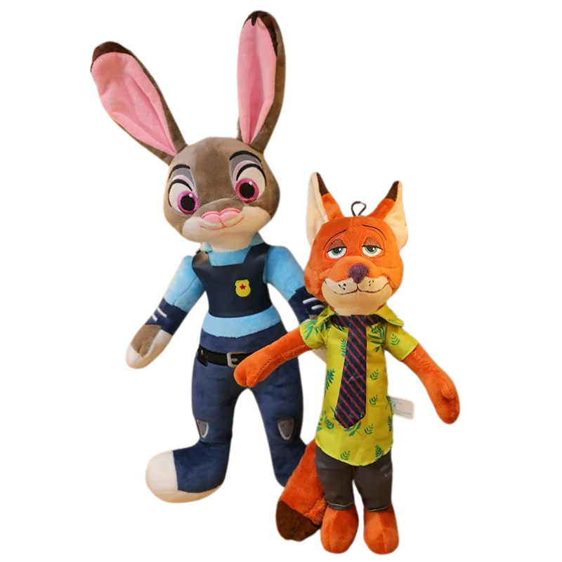 Set de Peluches Renard et Lapine Policier Enfant Bambino