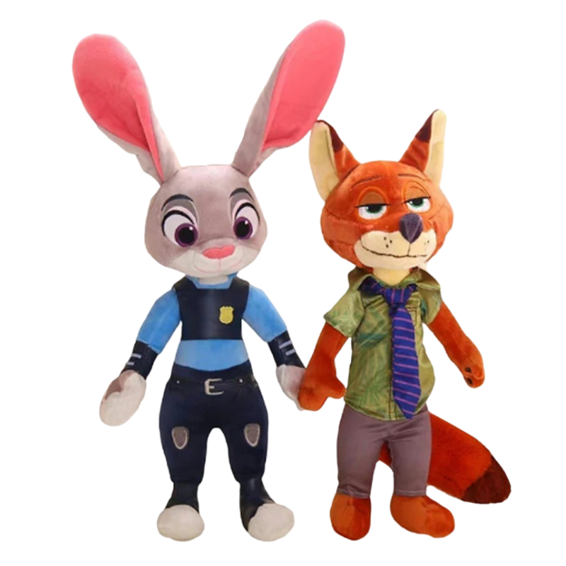 Set de Peluches Renard et Lapine Policier Enfant Bambino