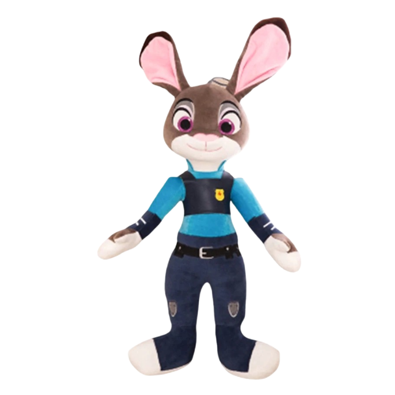 Set de Peluches Renard et Lapine Policier Enfant Bambino