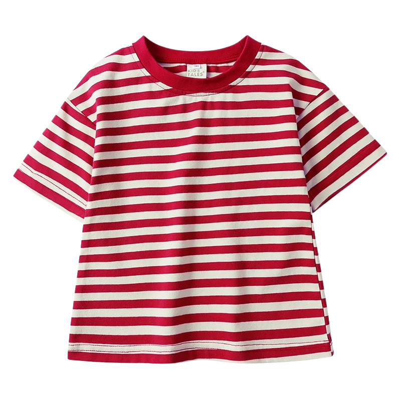 T-shirt Marinière Enfant en Coton – Manches Courtes