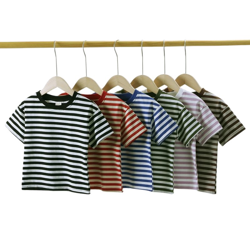 T-shirt Marinière Enfant en Coton – Manches Courtes