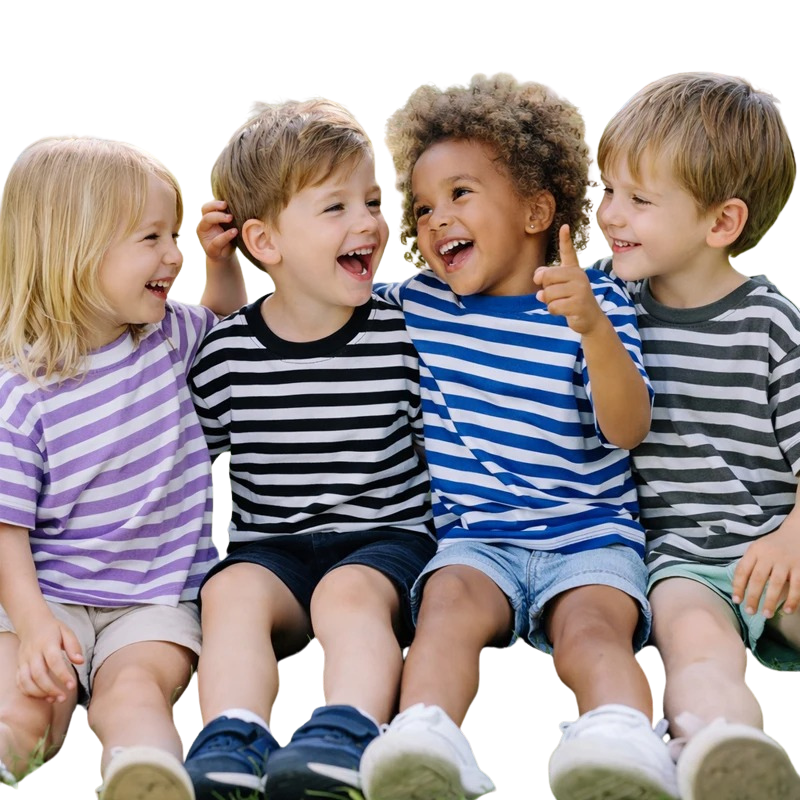 T-shirt Marinière Enfant en Coton – Manches Courtes