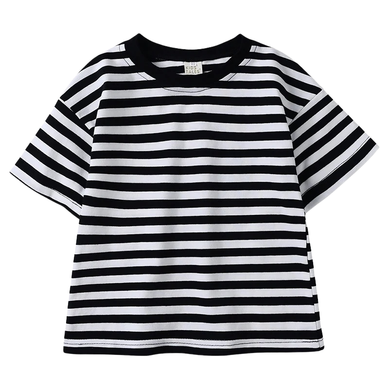 T-shirt Marinière Enfant en Coton – Manches Courtes