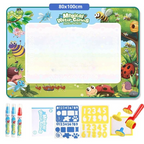 Tapis de Dessin Magique à l’Eau + Stylos Réutilisables pour Enfants