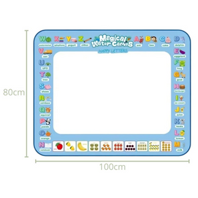 Tapis de Dessin Magique à l’Eau + Stylos Réutilisables pour Enfants