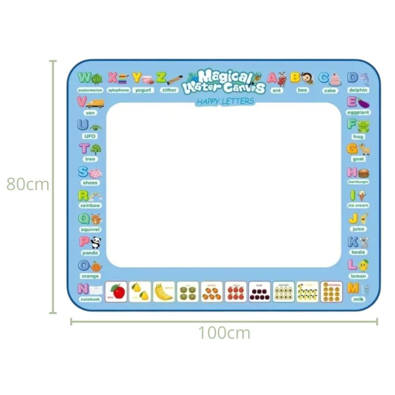 Tapis de Dessin Magique à l’Eau + Stylos Réutilisables pour Enfants