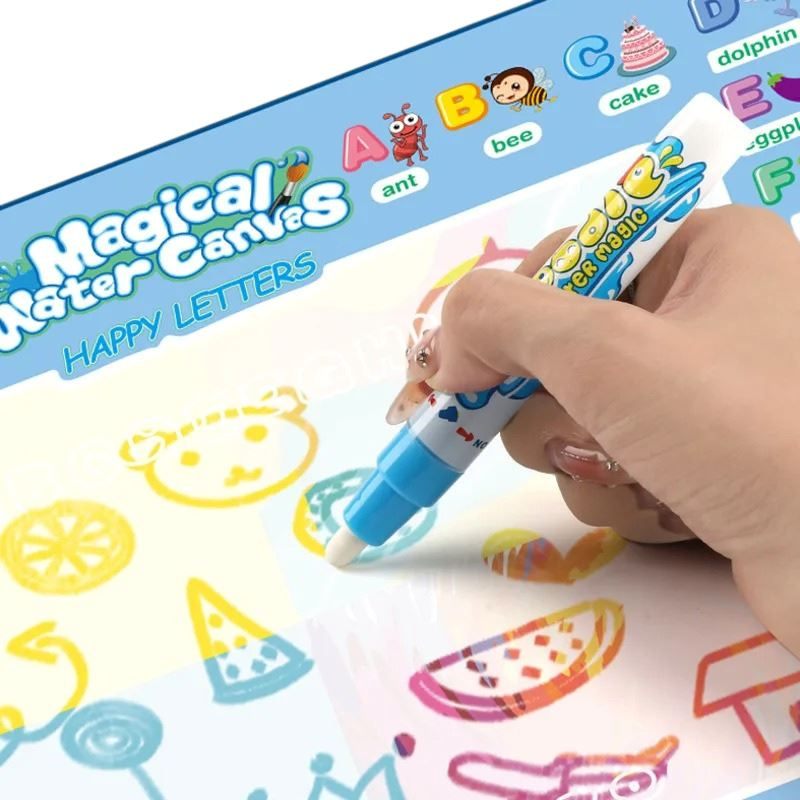 Tapis de Dessin Magique à l’Eau + Stylos Réutilisables pour Enfants