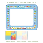 Tapis de Dessin Magique à l’Eau + Stylos Réutilisables pour Enfants