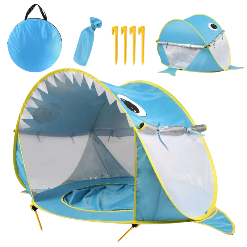 Tente de Plage avec Piscine et Protection UV + Accessoires de Transport Bambino
